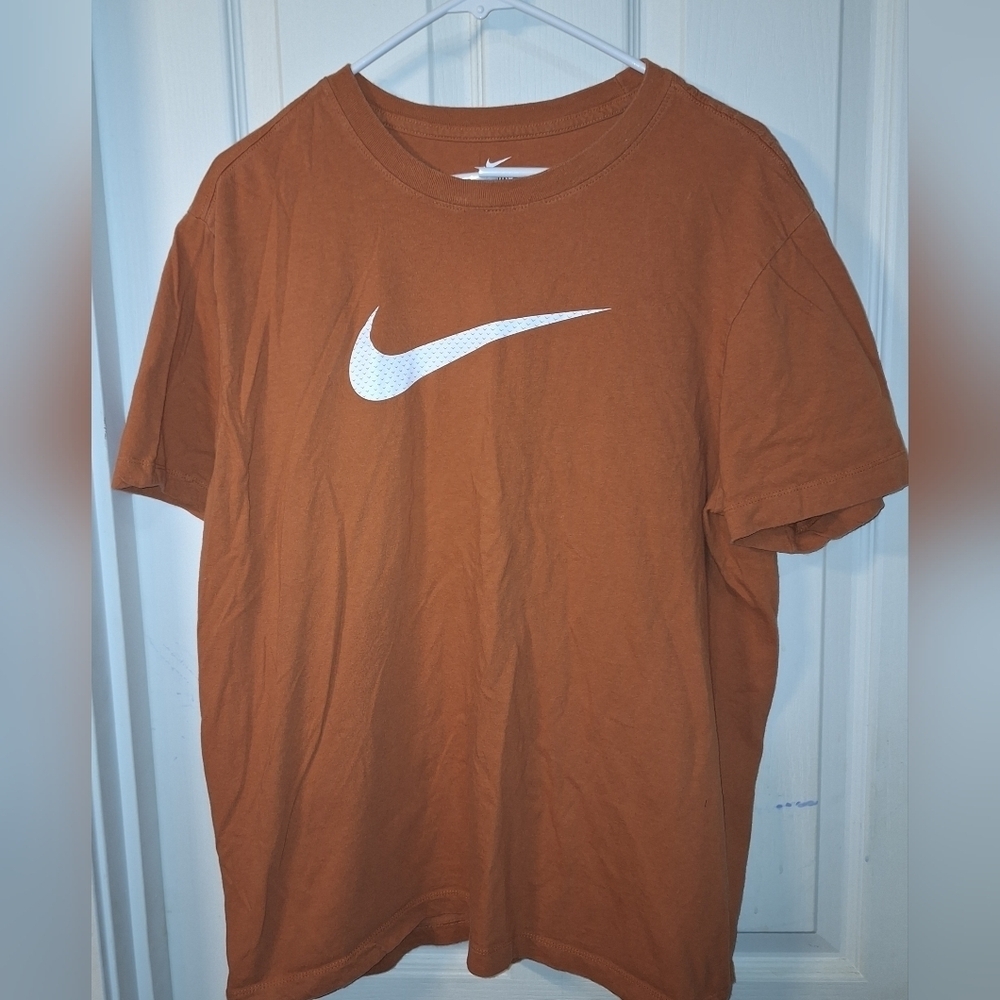 Nike Mens T-Shirt Rust Orange Large